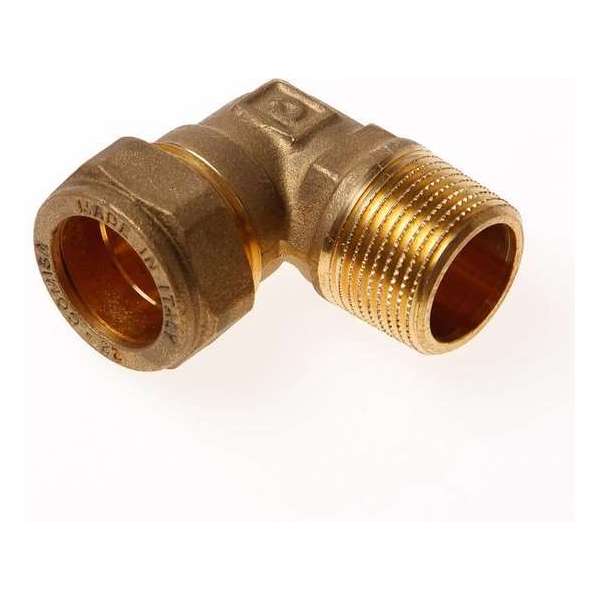 Installatiebranche Kniekoppeling buitendraads knel 3/4" x 22mm Installatiebranche Kniekoppeling buitendraads knel 3/4" x 22mm