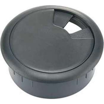 TRU COMPONENTS 530045 Kabeldoorvoering Voor werkblad Montagegat: 60 mm ABS Zwart 1 stuk(s)