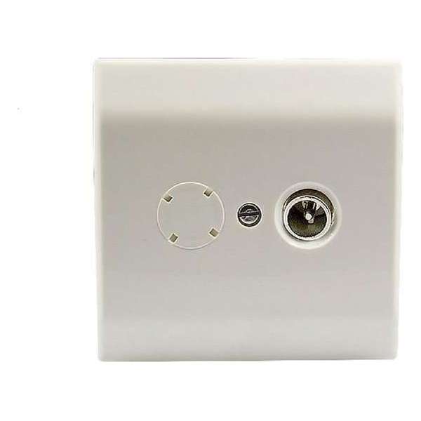 Antenne Wandcontactdoos Coax 1 Wit Antenne Wandcontactdoos Coax 1 Wit