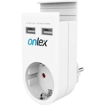 Stopcontact met 2x USB - Snellader