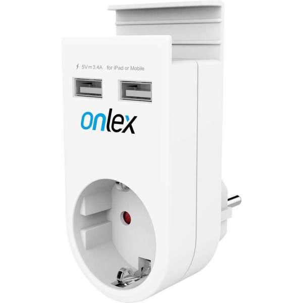 Stopcontact met 2x USB - Snellader Stopcontact met 2x USB - Snellader