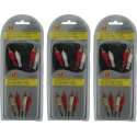 3x stuks tulpsnoer/RCA stekker audiokabel - 10 meter - Tulpstekkers / cinchstekkers / RCA kabels - Audio aansluitingen