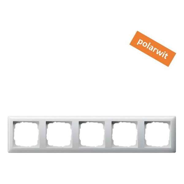 Gira ST55 Afdekraam - 5 voudig - Inbouw - Polarwit Gira ST55 Afdekraam - 5 voudig - Inbouw - Polarwit