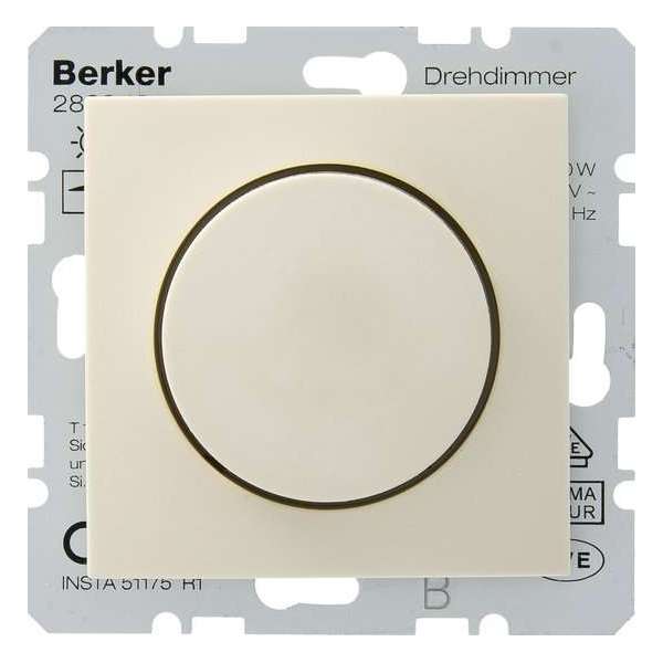 Berker inbouw dimmer 230V gloei & halogeen lampen creme 60-400W (Te combineren met Berker B.1-B.3-B.7 serie) Berker inbouw dimmer 230V gloei & halogeen lampen creme 60-400W (Te combineren met Berker B.1-B.3-B.7 serie)