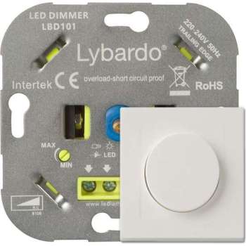 Lybardo ITEC 5-150W LED Dimmer - Fase Afsnijding - Universeel - Inbouw- Compleet met afdekraam