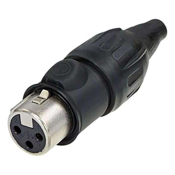 Neutrik NTR-NC3FX-T Connector Xlr Female Metaal Zwart/zilver Neutrik NTR-NC3FX-T Connector Xlr Female Metaal Zwart/zilver