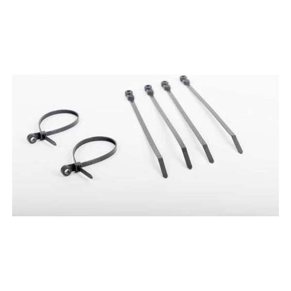 100 Zwarte kabelbinders met bevestigings-oog 20 cm lang. (099.0552) 100 Zwarte kabelbinders met bevestigings-oog 20 cm lang. (099.0552)