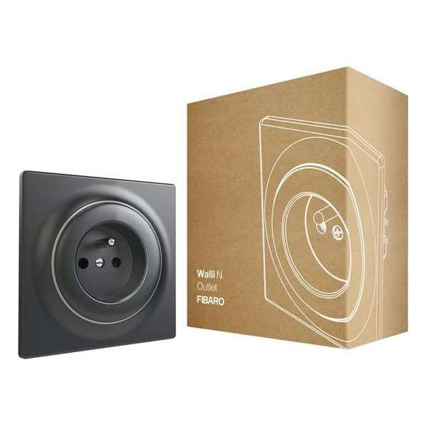 FIBARO Walli N Outlet type E - Antraciet - Klassiek basiselement