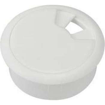 TRU COMPONENTS 530045 Kabeldoorvoering Voor werkblad Montagegat: 60 mm ABS Wit 1 stuk(s)