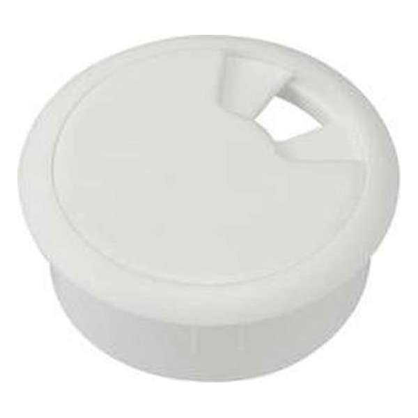 TRU COMPONENTS 530045 Kabeldoorvoering Voor werkblad Montagegat: 60 mm ABS Wit 1 stuk(s)