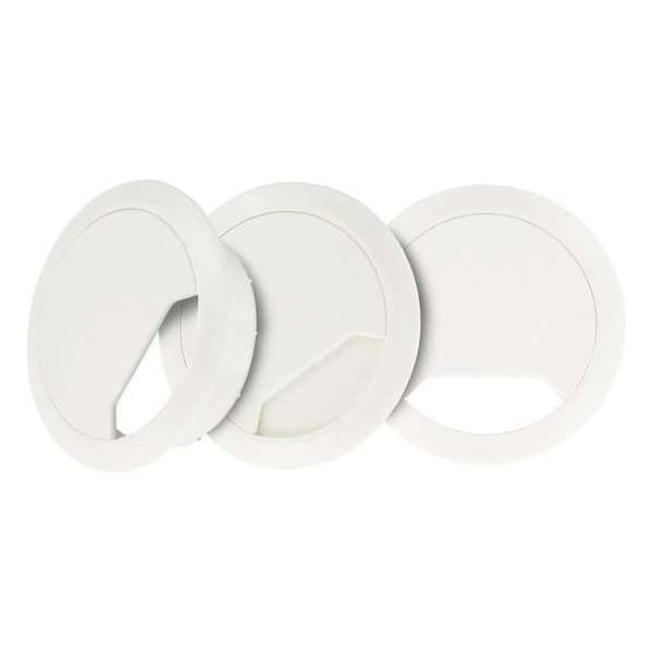 TQ4U Kabeldoorvoer - ABS Kunststof - Ø 60 mm - Verstelbaar - Wit - 3 stuks TQ4U Kabeldoorvoer - ABS Kunststof - Ø 60 mm - Verstelbaar - Wit - 3 stuks