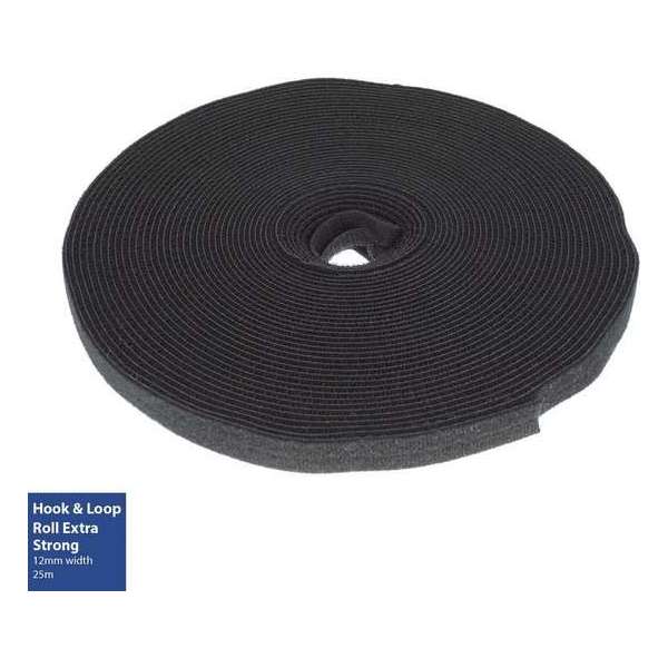 Klittenband rol extra sterk 12mm, Rol 25meter-ACT CT4041 Klittenband rol extra sterk 12mm, Rol 25meter-ACT CT4041