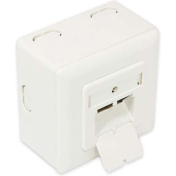 Good Connections Premium CAT6 Gigabit netwerk opbouw wandcontactdoos met 2 RJ45 poorten - afgeschermd / ivoor