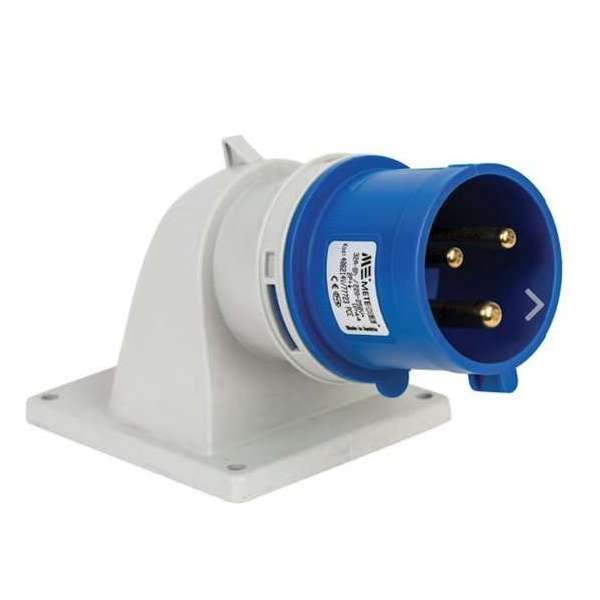 Mete - CEE male 3 polig 6H 32A IP44 muur wcd 220-240VAC Mete - CEE male 3 polig 6H 32A IP44 muur wcd 220-240VAC