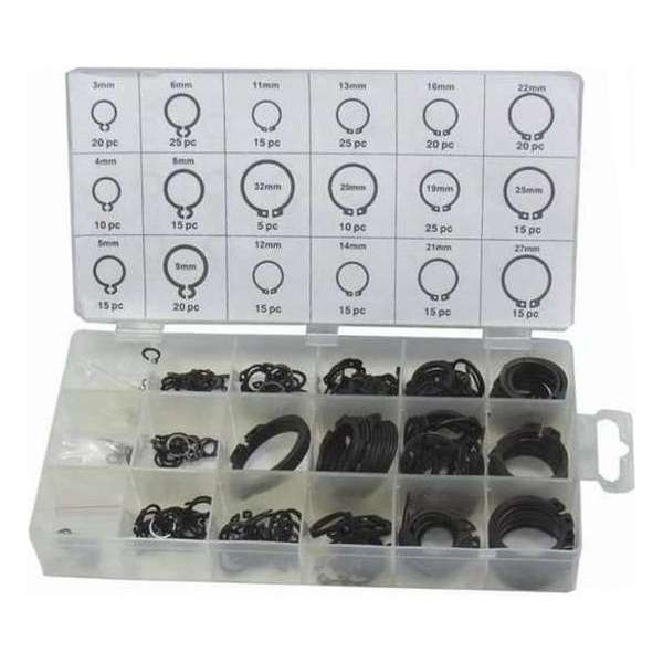 Weber Tools | Circlips assortiment (extern) 300-delig | Zekering ringen | Weber Tools | Circlips assortiment (extern) 300-delig | Zekering ringen |