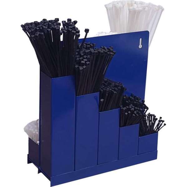 Set: Dubbelzijdig Opbergrek + zwarte & witte kabelbinders (099.0220) Set: Dubbelzijdig Opbergrek + zwarte & witte kabelbinders (099.0220)