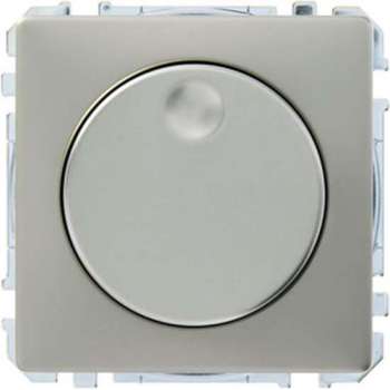 Schneider Electric dimmer - gloei/halogeenlamp - 230V - 60-400W - Inbouw - Dimmer - druk aan/uit - Edelstaal - Zilverkleurig