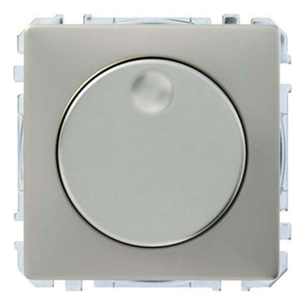 Schneider Electric dimmer - gloei/halogeenlamp - 230V - 60-400W - Inbouw - Dimmer - druk aan/uit - Edelstaal - Zilverkleurig
