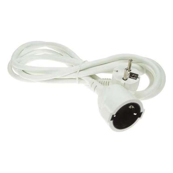 Perel Verlengkabel 230v / 3500w / 16a Randaarde 5 Meter Wit Perel Verlengkabel 230v / 3500w / 16a Randaarde 5 Meter Wit