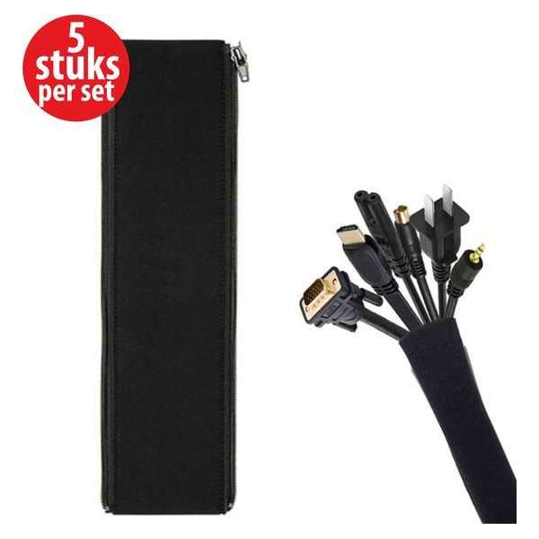 Kabel organizer - set van 5 - Kabelgoot - Kabel management - Kabel beschermer - Kabel cover - Kabel organizer - set van 5 - Kabelgoot - Kabel management - Kabel beschermer - Kabel cover -