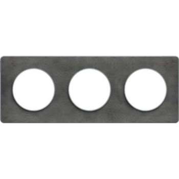 Afdekraam Odace Touch 3V - Leisteen/Aluminium - Schneider Electric - S530806V