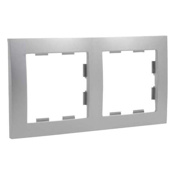 Smartwares S2 Inbouw Afdekraam - 2-voudig - RVS Smartwares S2 Inbouw Afdekraam - 2-voudig - RVS