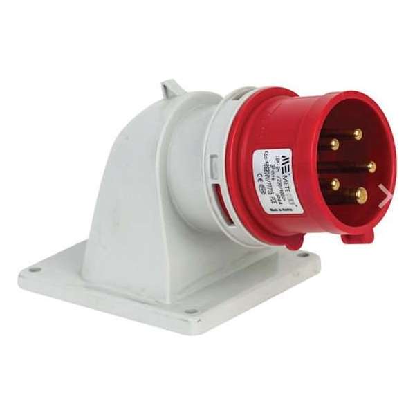 Mete - CEE male 5 polig 6H 16A IP44 - kracht wandcontactdoos 380-415VAC Mete - CEE male 5 polig 6H 16A IP44 - kracht wandcontactdoos 380-415VAC