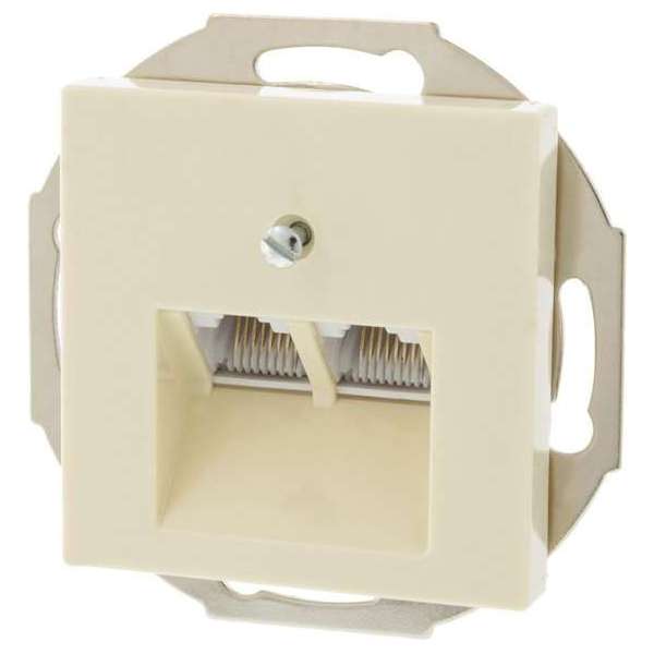 Contactdoos – telefoon–data – inbouw – 2 x 8–polig – créme Contactdoos – telefoon–data – inbouw – 2 x 8–polig – créme