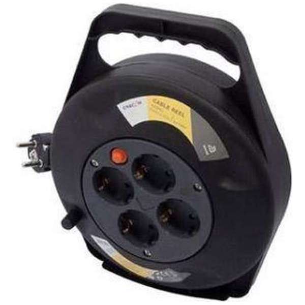 Kabelhaspel met 15m pvc snoer 3x1qmm Kabelhaspel met 15m pvc snoer 3x1qmm