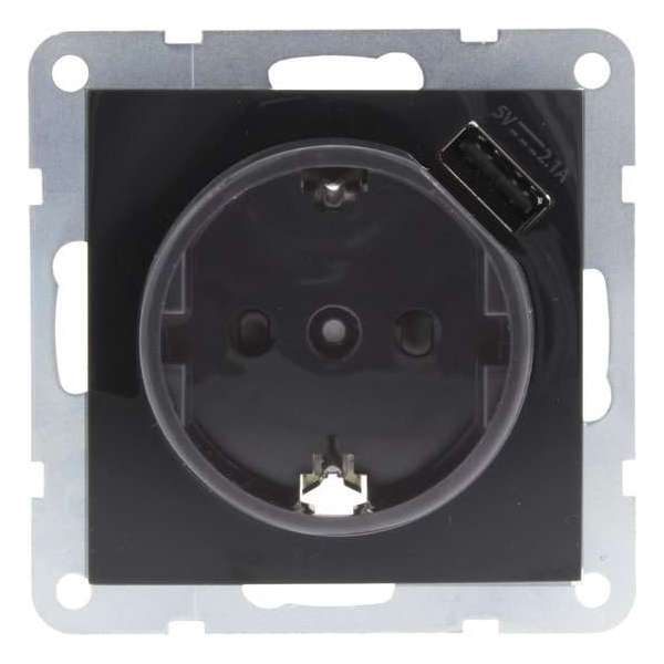 Q-Link S2 contactdoos – inbouw – 1–voudig – randaarde – antraciet Q-Link S2 contactdoos – inbouw – 1–voudig – randaarde – antraciet