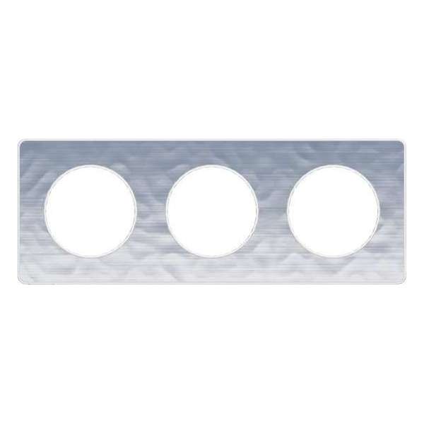 Afdekraam Odace Touch 3V - Gehamerd Aluminium - Schneider Electric - S520806K Afdekraam Odace Touch 3V - Gehamerd Aluminium - Schneider Electric - S520806K