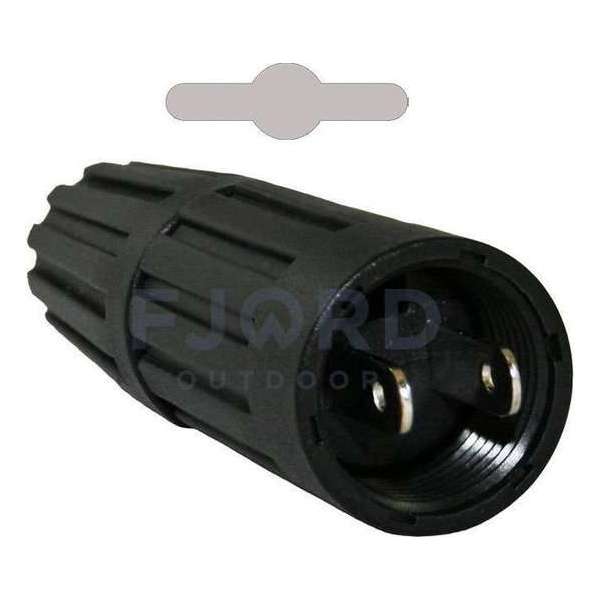 Power Line - 12V stekker male met lock Power Line - 12V stekker male met lock