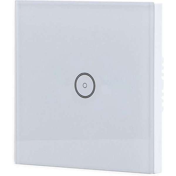 Touchschakelaar Smart WiFi - Aigi Smarton - Inbouw - 1-voudig Touch Schakelaar - Incl. Glazen Afdekraam - Wit Touchschakelaar Smart WiFi - Aigi Smarton - Inbouw - 1-voudig Touch Schakelaar - Incl. Glazen Afdekraam - Wit