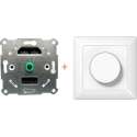 LED Pro dimmer - universel - 2-500 watt - inbouw - inclusief afdekplaat