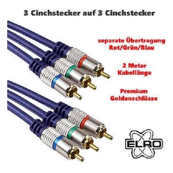 Elro Monitor Aansluitkabel RGB | 2 meter Elro Monitor Aansluitkabel RGB | 2 meter