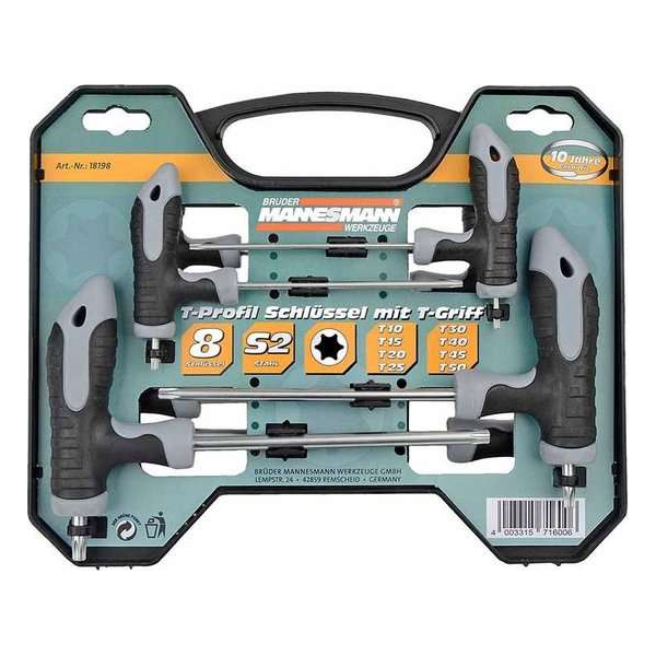 Brüder Mannesmann Torx T-greepset (18 delig) Brüder Mannesmann Torx T-greepset (18 delig)