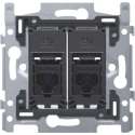 Niko Sokkel data stopcontact 2XRJ45 utp CAT6 - 170-65262