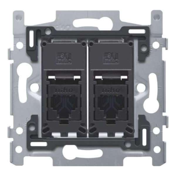 Niko Sokkel data stopcontact 2XRJ45 utp CAT6 - 170-65262