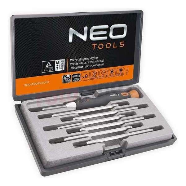 Precisie schroevendraaier set - 8 delig - NEO tools 04-227 Precisie schroevendraaier set - 8 delig - NEO tools 04-227