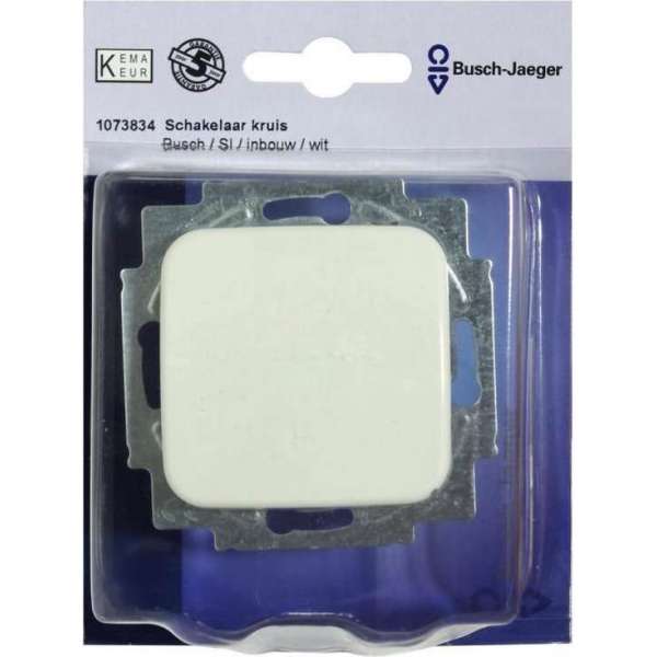 BUSCH-JAEGER serie SI, enkele wipschakelaar kruis, inbouw | WIT BUSCH-JAEGER serie SI, enkele wipschakelaar kruis, inbouw | WIT