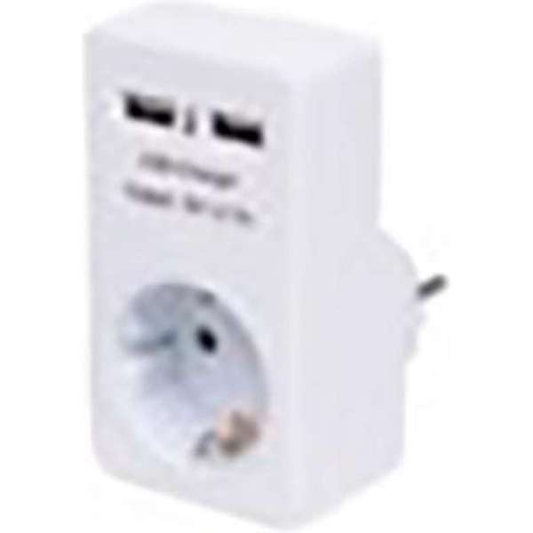 Stopcontact met 2 x usb oplader Stopcontact met 2 x usb oplader