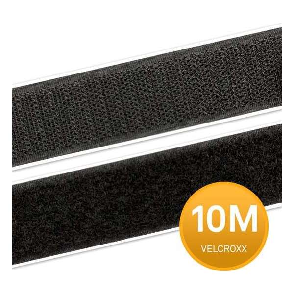 Klittenband Zelfklevend Zwart - 10 meter Klittenband Zelfklevend Zwart - 10 meter
