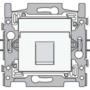 1 RJ45-aansluiting UTP cat. 5E, sokkel en afwerkingsset white