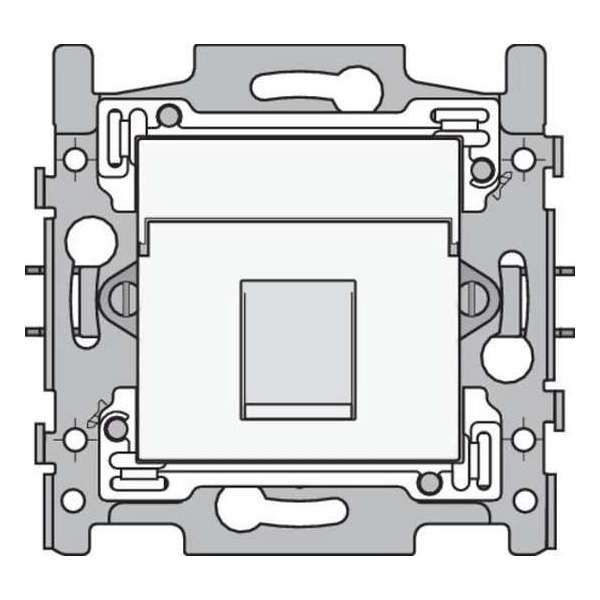 1 RJ45-aansluiting UTP cat. 5E, sokkel en afwerkingsset white