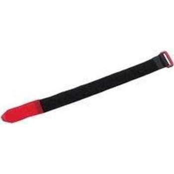 FASTECH® F101-25-240 Klittenband Met riem Haak- en lusdeel (l x b) 240 mm x 25 mm Zwart, Rood 5 stuk(s)