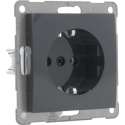 Smartwares S2 Inbouw Wandcontactdoos - 1-voudig - Randaarde - Antraciet