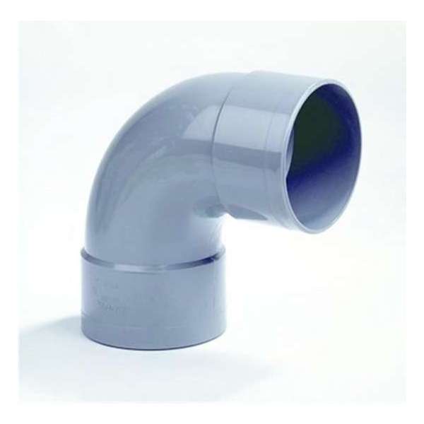 Dyka Bocht 2x lijmmof 90° PVC keurmerk BRL52100 125mm Dyka Bocht 2x lijmmof 90° PVC keurmerk BRL52100 125mm