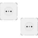 PEHA wandcontactdoos | serie Standaard | zonder randaarde | inbouw | wit | DUOPACK 2 STUKS