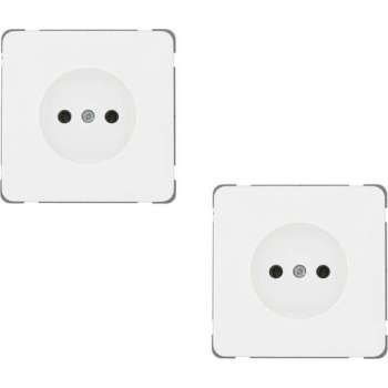 PEHA wandcontactdoos | serie Standaard | zonder randaarde | inbouw | wit | DUOPACK 2 STUKS