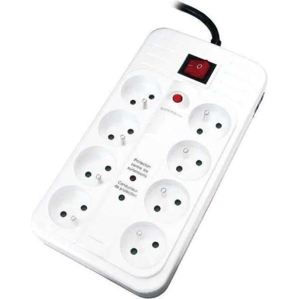 Stekkerdoos overspanningsbeveiliging 8 stopcontacten + interbeveiliging Pro TV Stekkerdoos overspanningsbeveiliging 8 stopcontacten + interbeveiliging Pro TV